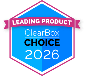 ClearBox Leading Product Choice 2025 award badge, recognizing Interact as a top-rated intranet platform in independent analyst research.