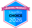 ClearBox Leading Product Choice 2025 award badge, recognizing Interact as a top-rated intranet platform in independent analyst research.