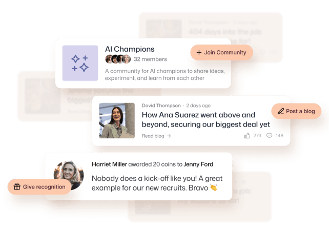 Interact aids building a positive workplace culture with an AI Champions community, a blog spotlighting Ana Suarez, and Harriet Miller recognizing Jenny Ford.