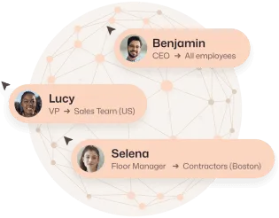 Targeted employee communication across teams, departments, and locations.