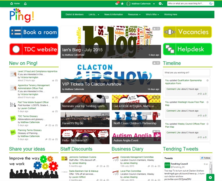 An ugly intranet homepage is hard to love_Tendring