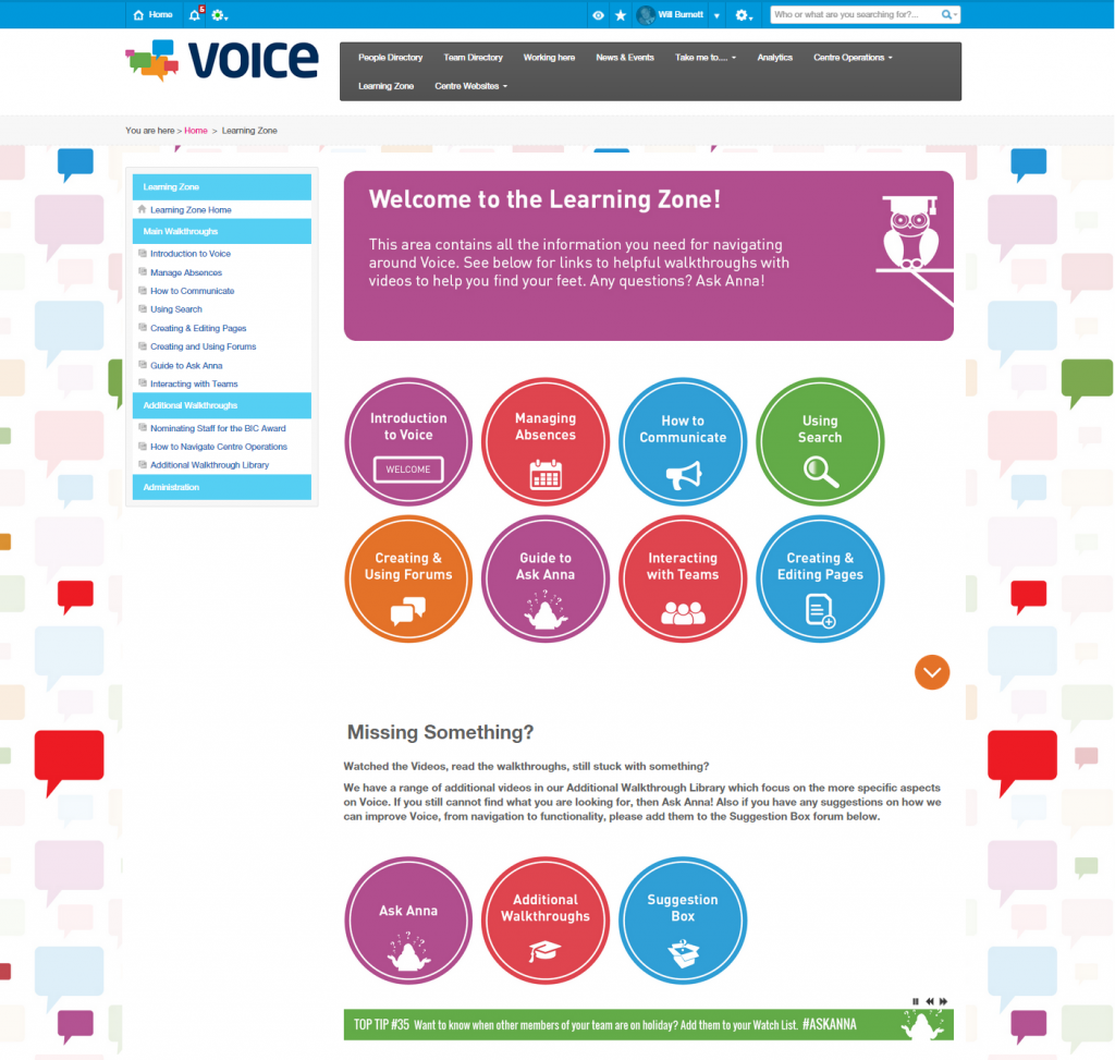 5 intranet design ideas guaranteed to increase productivity Oxford Innovation learning zone