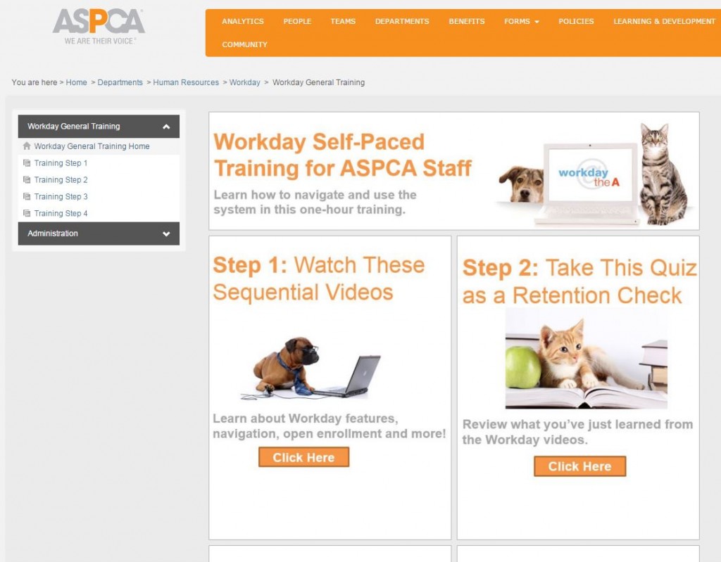 As a communications professional, how do you get the most out of your intranet? ASPCA Workday integration