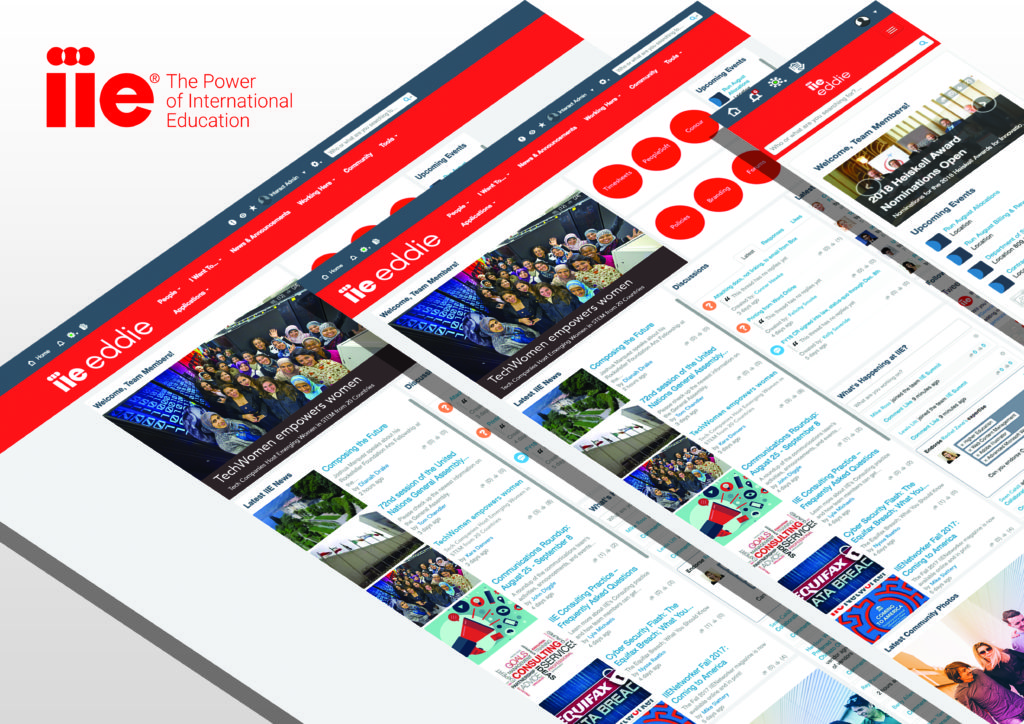 Institute for International Education IIE intranet homepage compilation