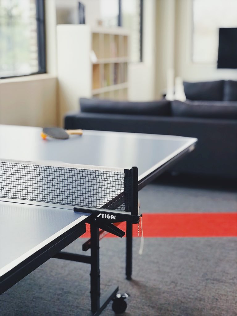 A well equipped office break space may reduce tech use