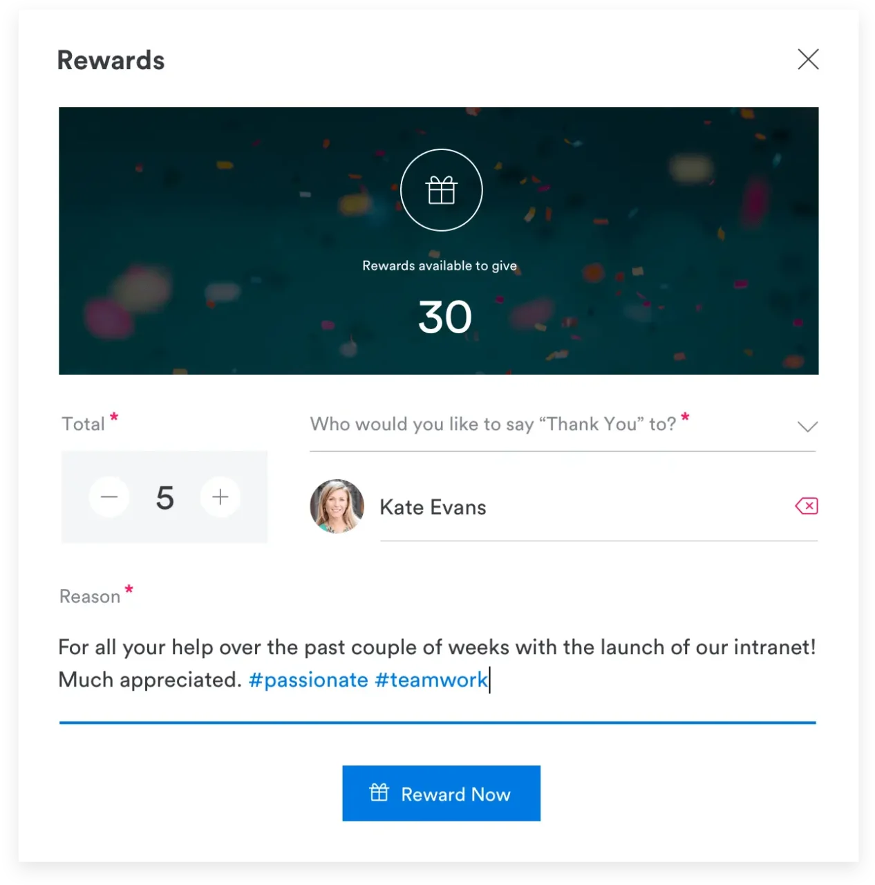 Rewards and recognition platform