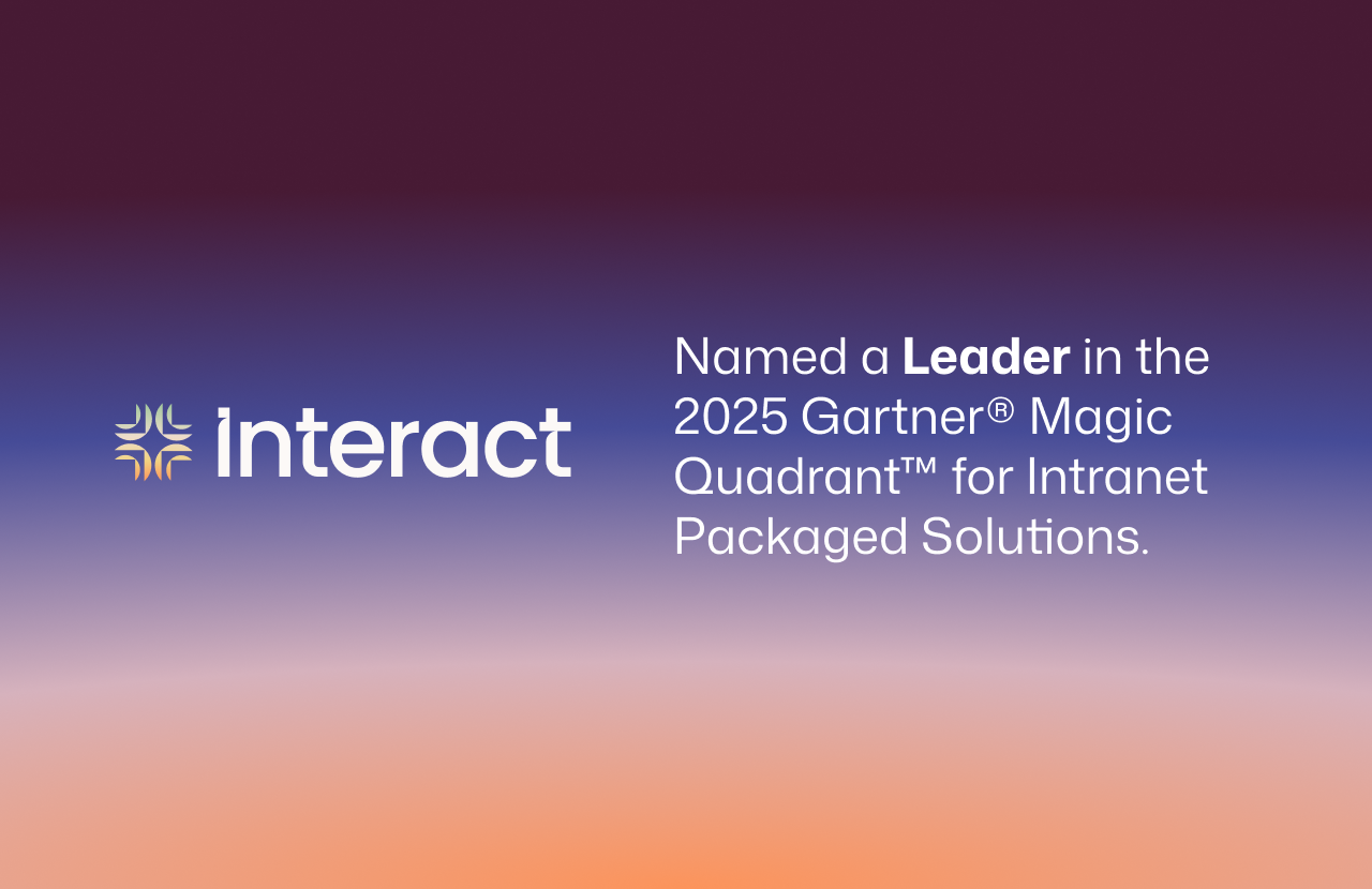 Interact named a leader for intranet packaged solutions: A modern ...