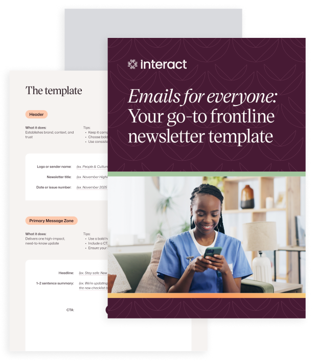Your go-to frontline email newsletter template