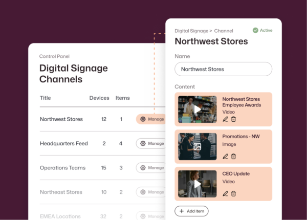 Digital signage for employee communications | Interact