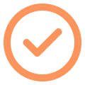 orange check