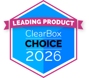 ClearBox Leading Product Choice 2025 award badge, recognizing Interact as a top-rated intranet platform in independent analyst research.