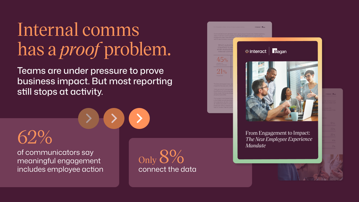 Featured image for 62% of communicators say meaningful engagement includes employee action, but only 8% connect the data 