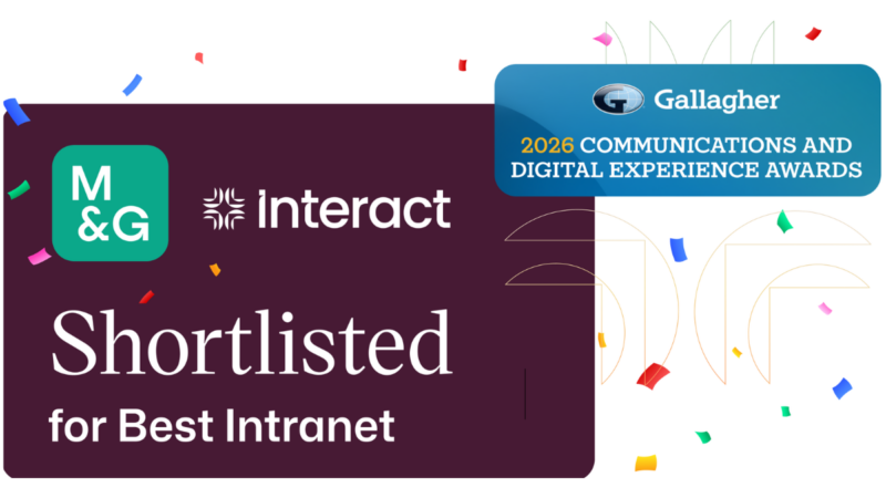 Thumbnail for M&G’s Amp intranet shortlisted for Best Intranet at Gallagher’s 2026 awards